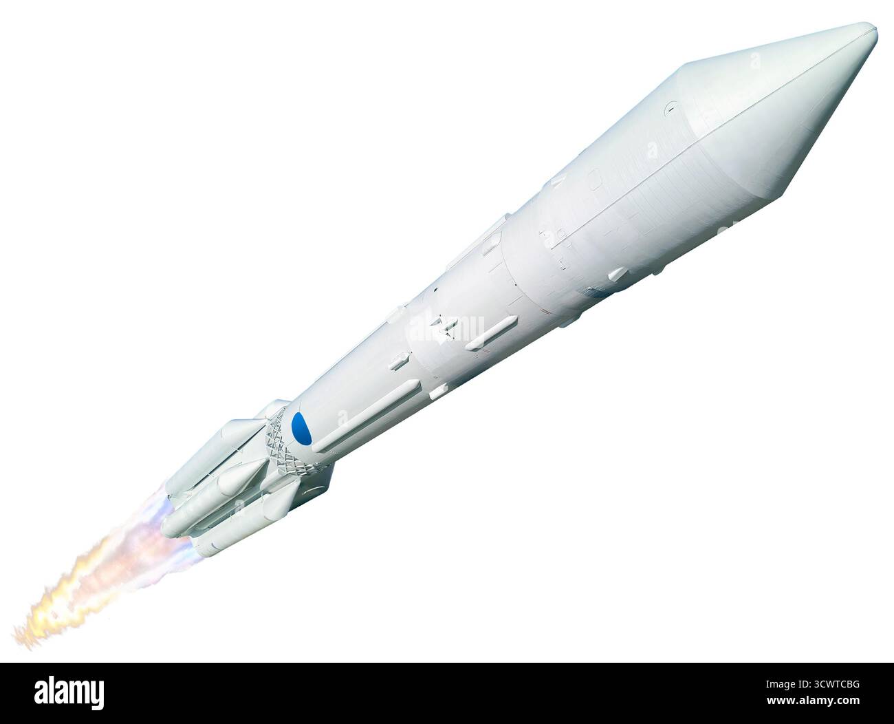 Space rocket lift off isolated Stock Photo - Alamy