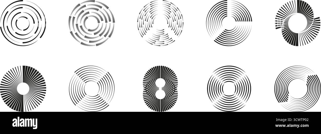 Line swirl shapes spiral Stock Vector Images - Alamy