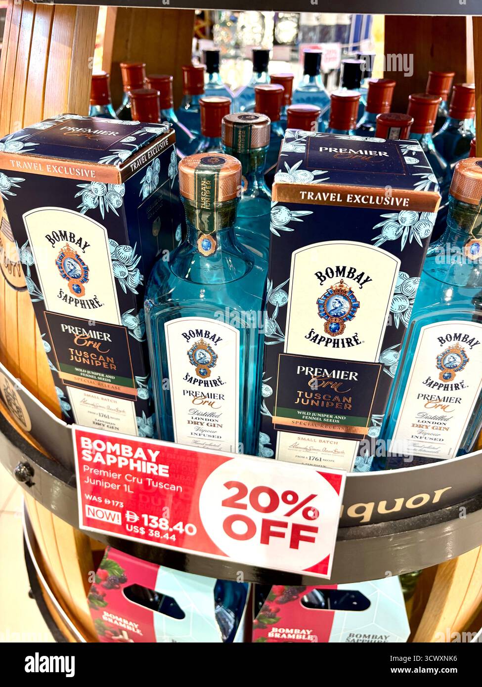 Bombay Sapphire premier gin - Smartphone Captured Stock Image