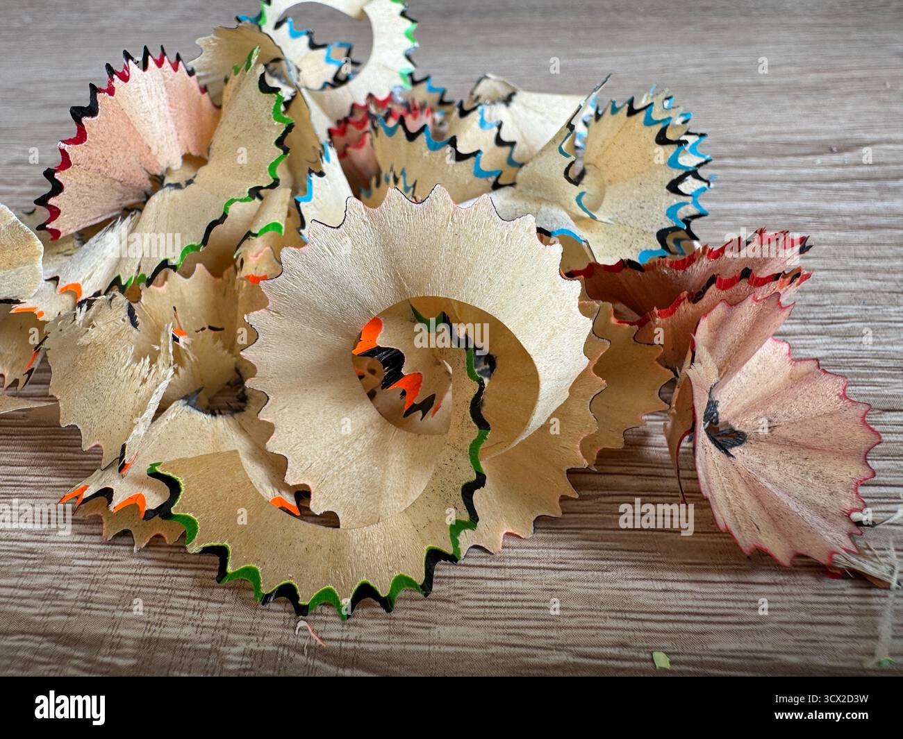 Close up of pencil shavings - Smartphone Captured Stock Image