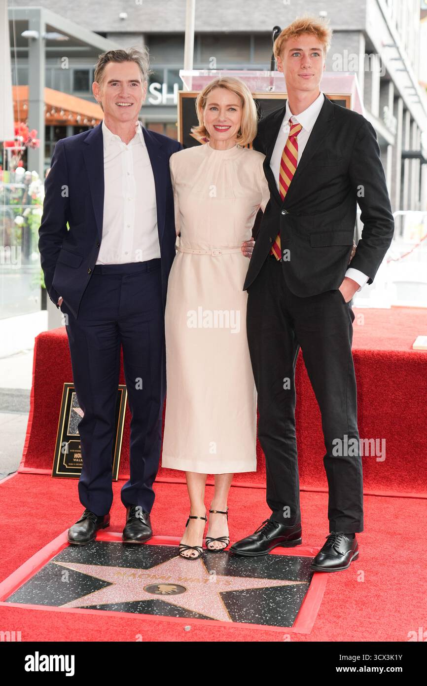 Billy Crudup, from left, Naomi Watts, and Sasha Schreiber pose