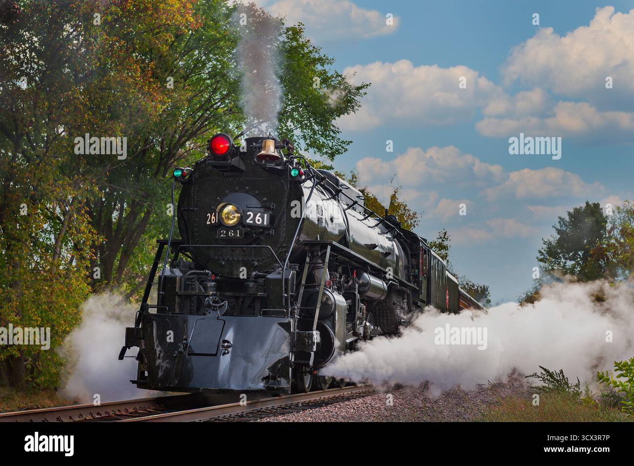 CHANHASSEN, MINNESOTA USA - OCTOBER 5 2025: Milwaukee Road No 261 Steam ...
