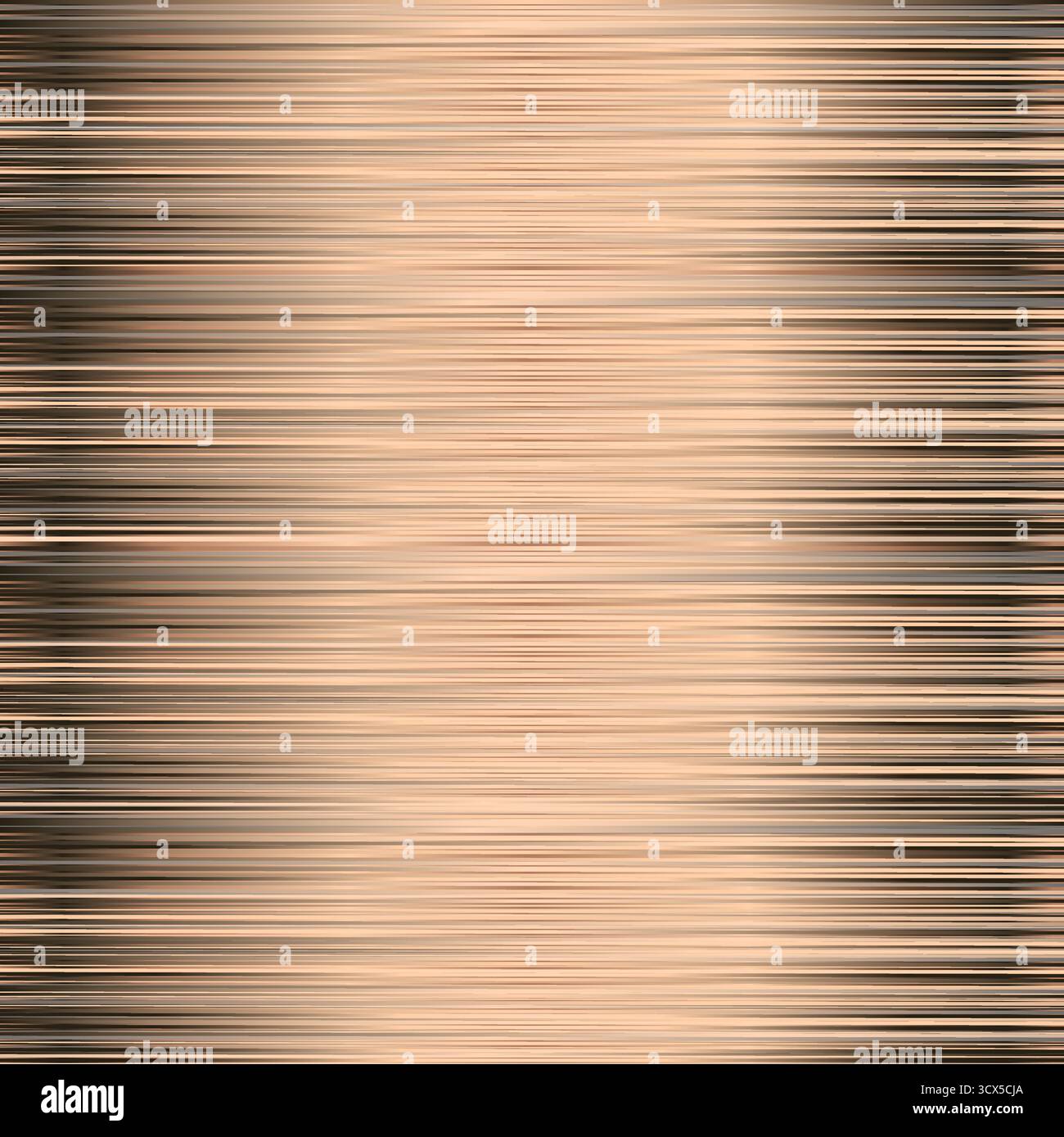 Abstract horizontal lines background in copper color. Gradient stripes metallic pattern. Graphic design vector illustration for Cover Banner Greeting Stock Vector