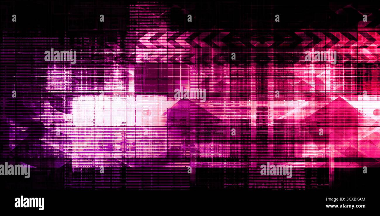 Edge Computing Network Infrastructure Blueprint For Industrial Technology Stock Photo