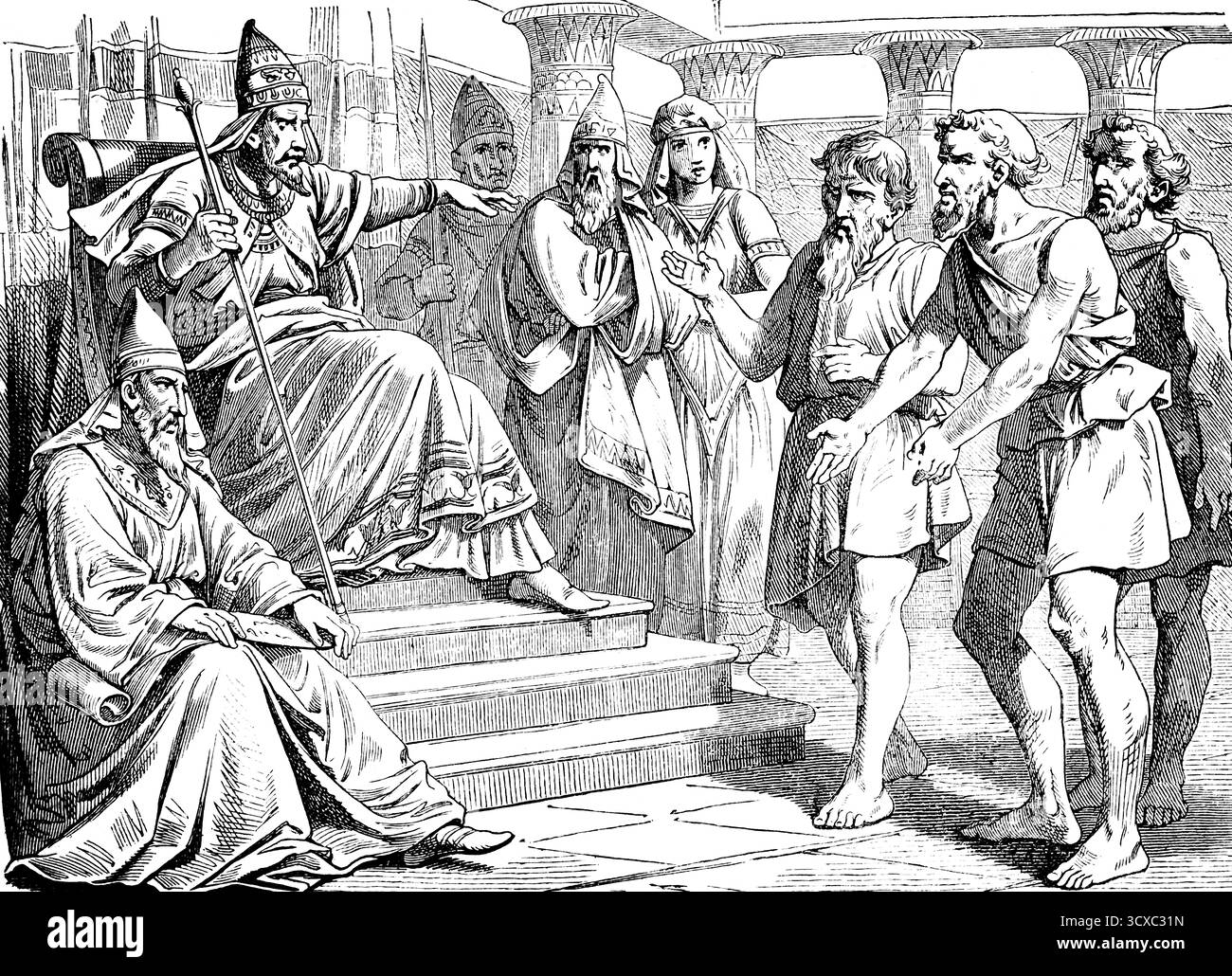 Egyptian throne room Black and White Stock Photos & Images - Alamy