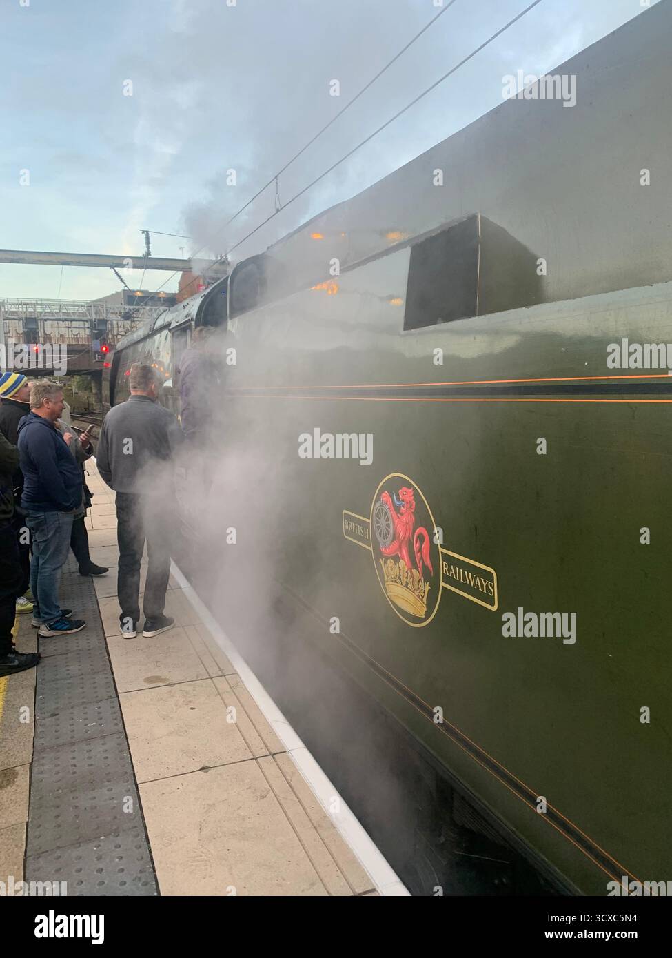 Carlisle British rail steam engine Diesel electric train trains UK Britain famous place Jail Goal First Class driver Tangmere fast smoke holiday people - Smartphone Captured Stock Image