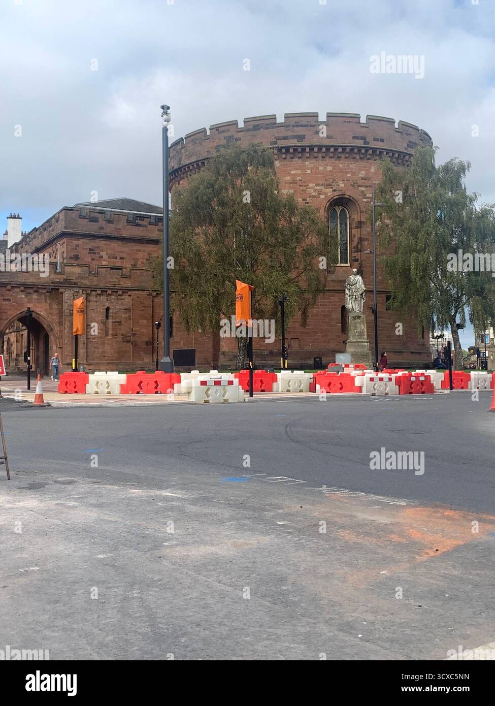 Carlisle rail railway station town place weather train trains view views Winter Summer Autumn cold hot place old visit jail killed died hung plaque UK - Smartphone Captured Stock Image