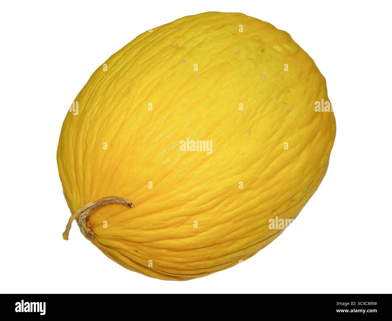 Yellow honeydew melon isolated on white background Stock Photo