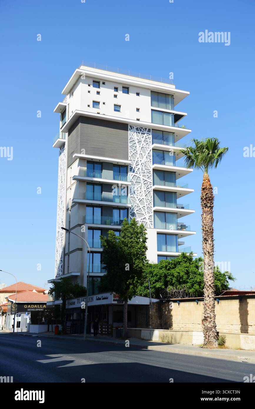 The modern Gaia Residence building in Larnaca, Cyprus. Stock Photo
