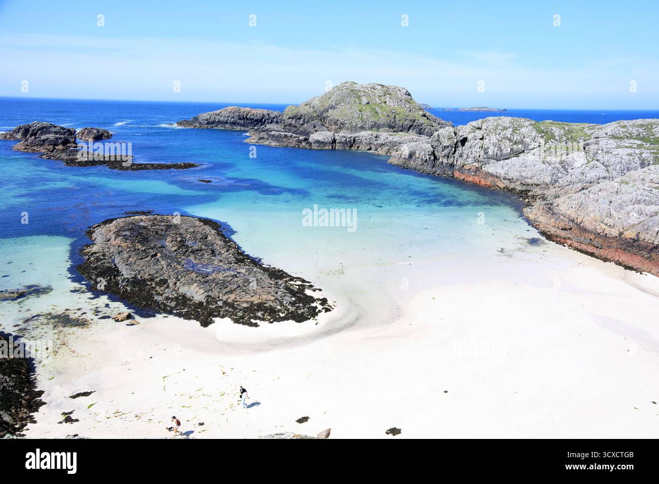 Beautiful peaceful Port Ban on the Isle of Iona, Inner Hebrides, Scotland UK Stock Photo