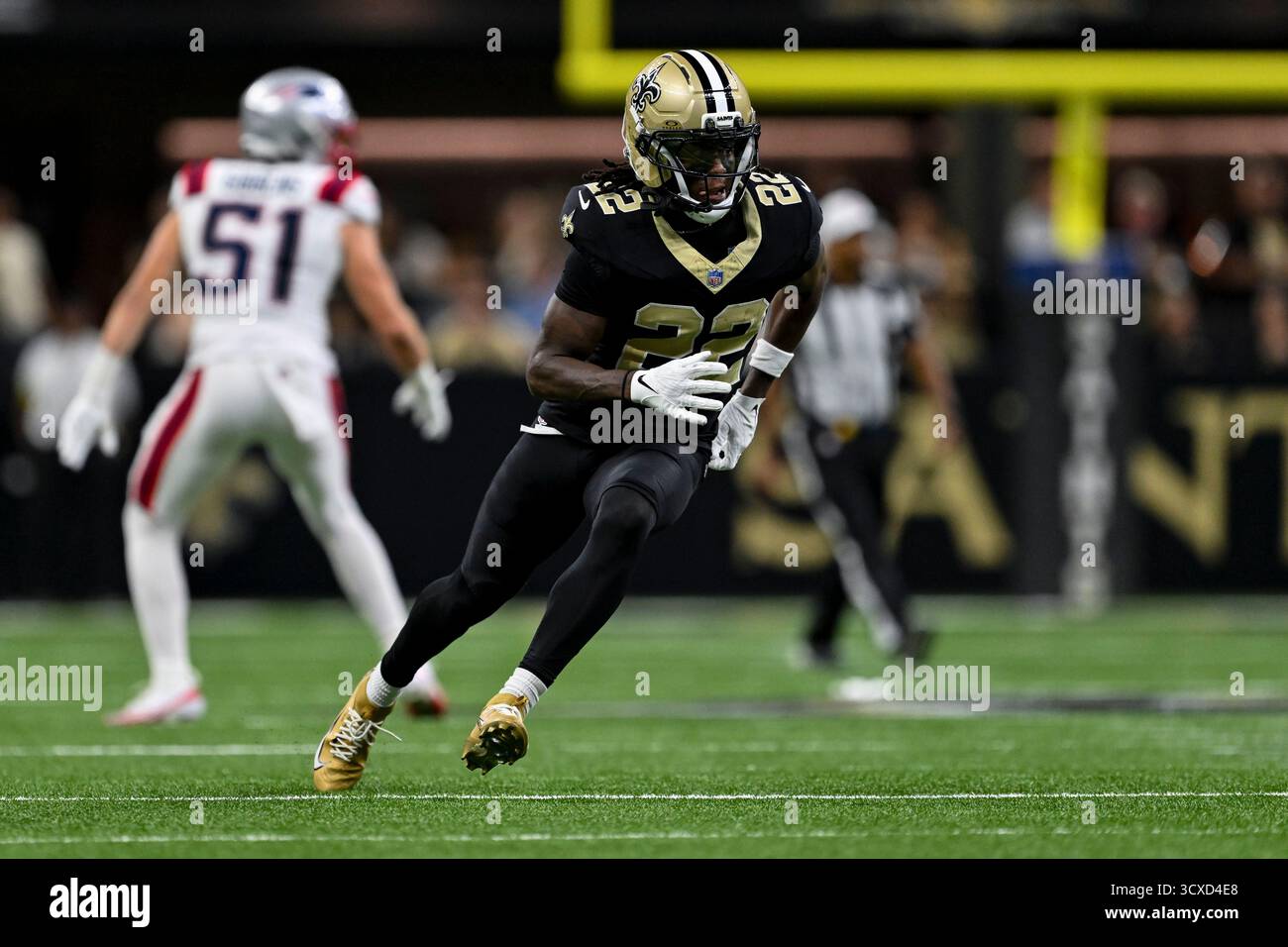 Raheed Shaheed Uniform New Orleans Saints wide receiver Rashid Shaheed (22) runs a route ...