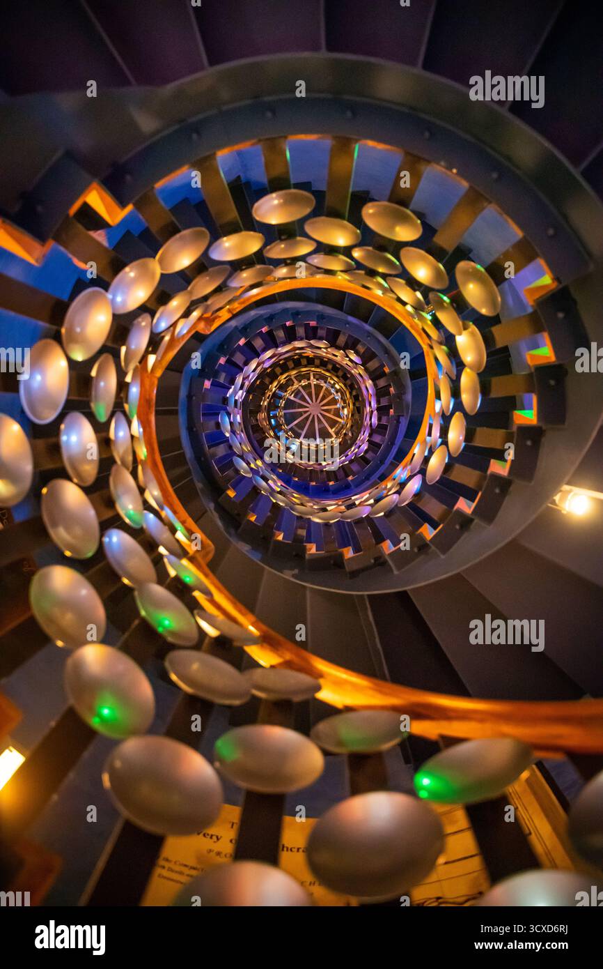 The staircase at the Magic Circle (looking up) Stock Photo