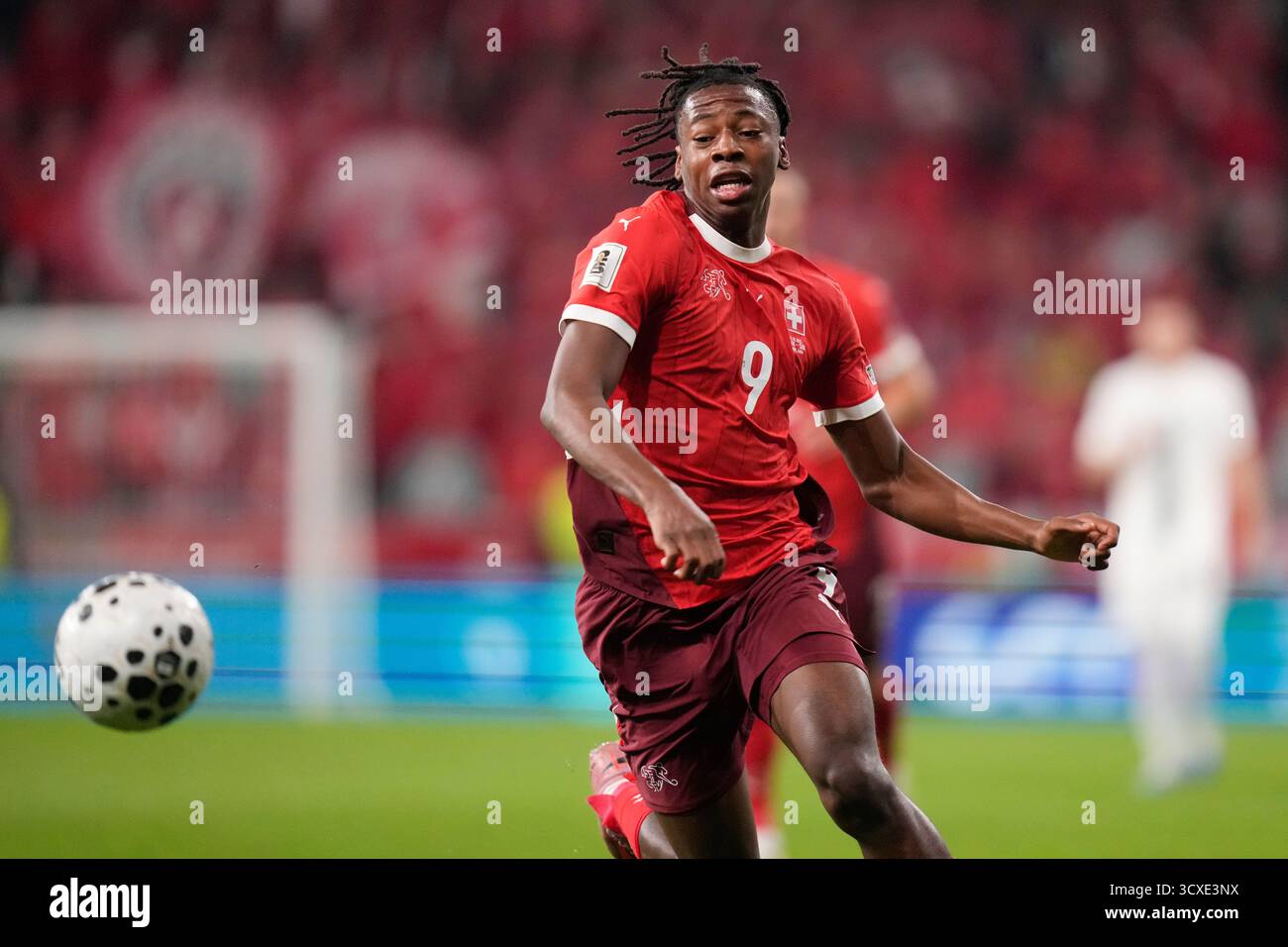 Switzerland s Johan Manzambi Is In Action During A World Cup 2026 Group switzerland-s-johan-manzambi-is-in-action-during-a-world-cup-2026-group