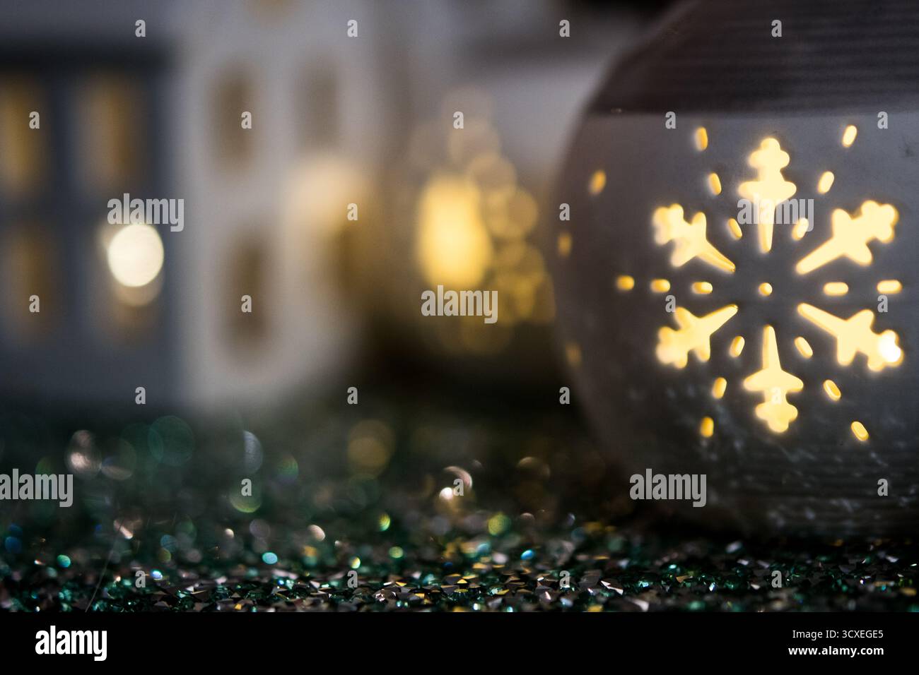 Holiday lights and décor Stock Photo - Alamy