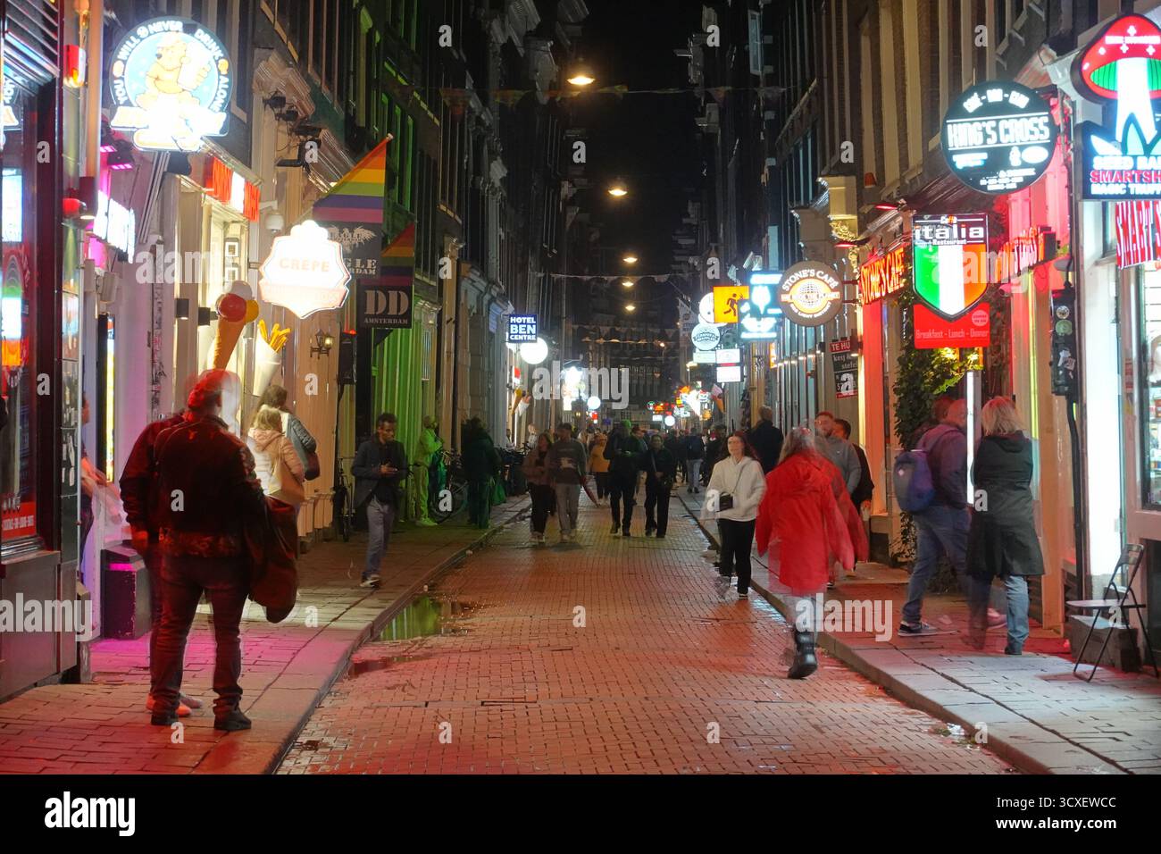 Amsterdam, Warmoesstraat // Amsterdam, Warmoesstraat Stock Photo