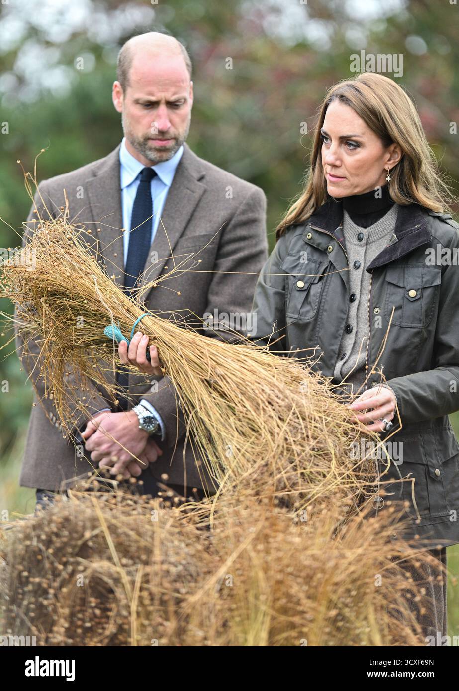 Princess Kate Farm Britain's Prince William and Kate, Princess of Wales during a visit to ...