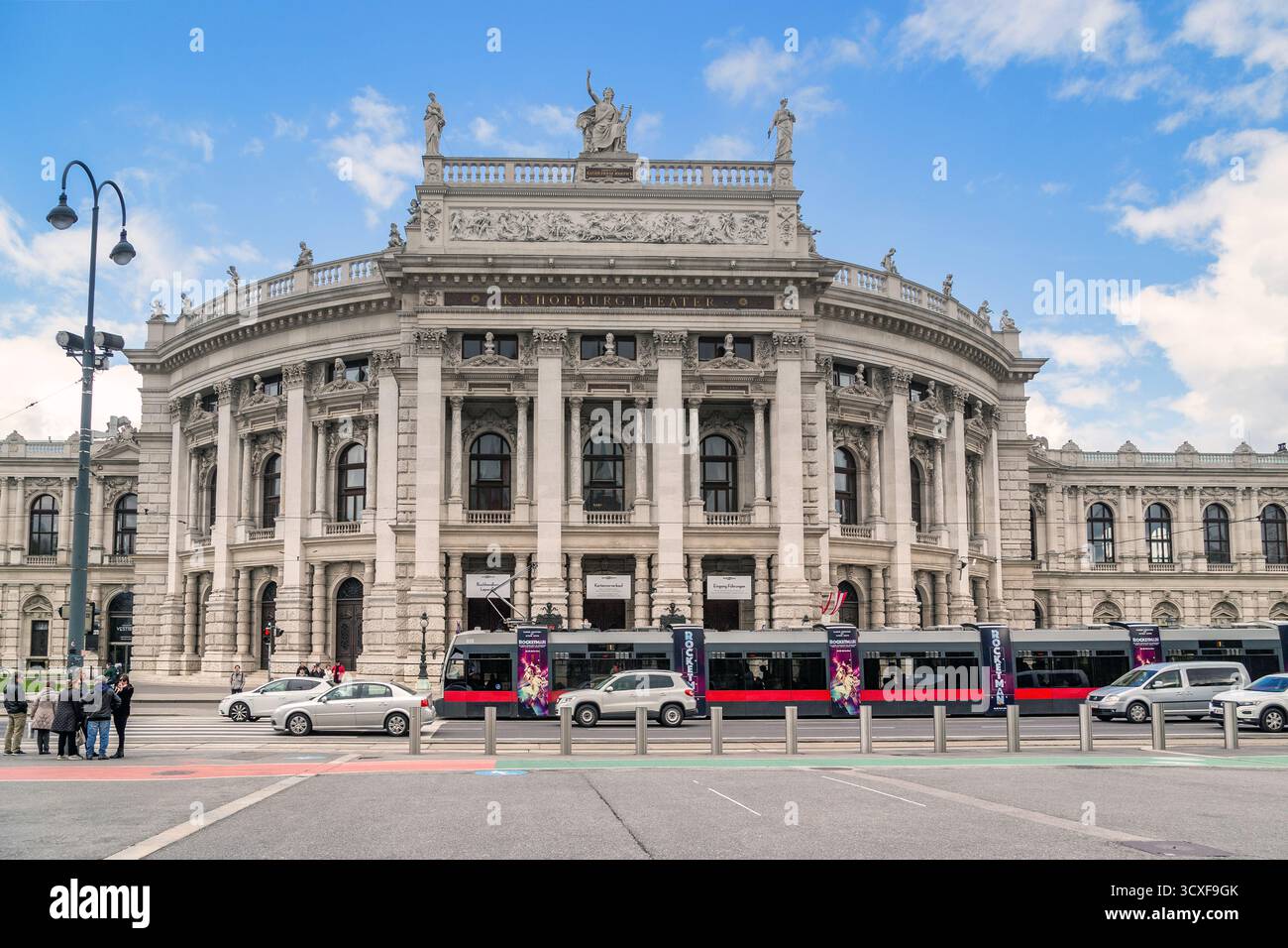 VIENNA, AUSTRIA - MAY 16, 2019: This is the building of the Burgtheater (19th century), built in the style of neo-baroque and neo-renaissance. Stock Photo
