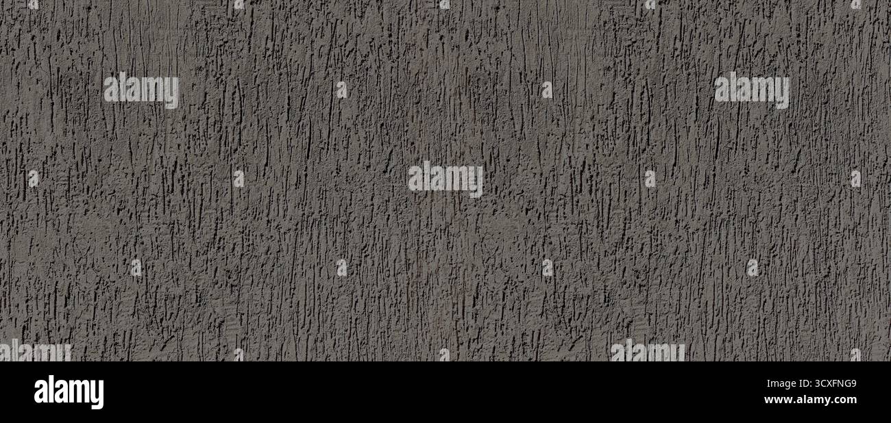 Grey rough concrete wall showing a textured plaster surface Stock Photo