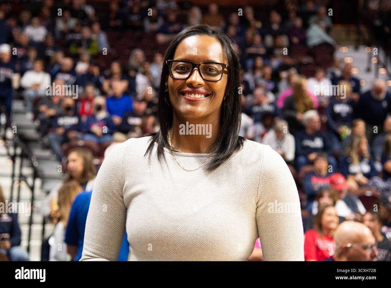 UNCASVILLE, CT - OCTOBER 13: Former WNBA player Ashley Battle poses for ...
