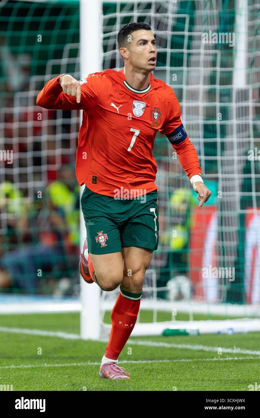 Cristiano ronaldo portugal world cup 2026 celebration hi-res stock