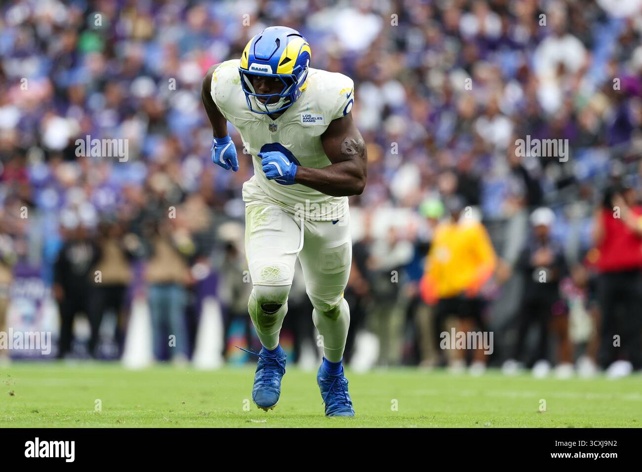 Los Angeles Rams linebacker Byron Young in action during the first half ...