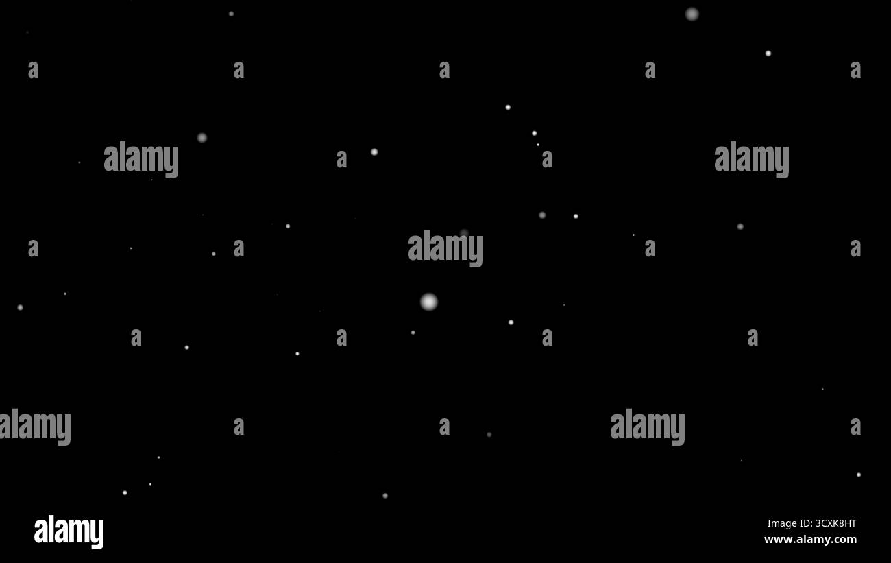 White particles floating on black background animation. Motion Stock ...
