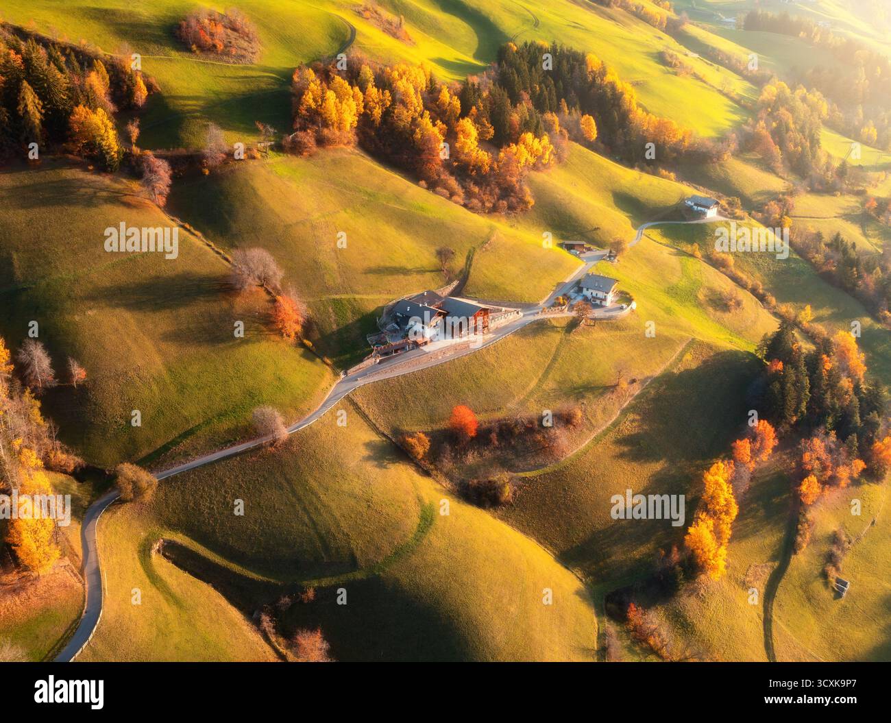 Aerial view rolling fields forests hi-res stock photography and images ...