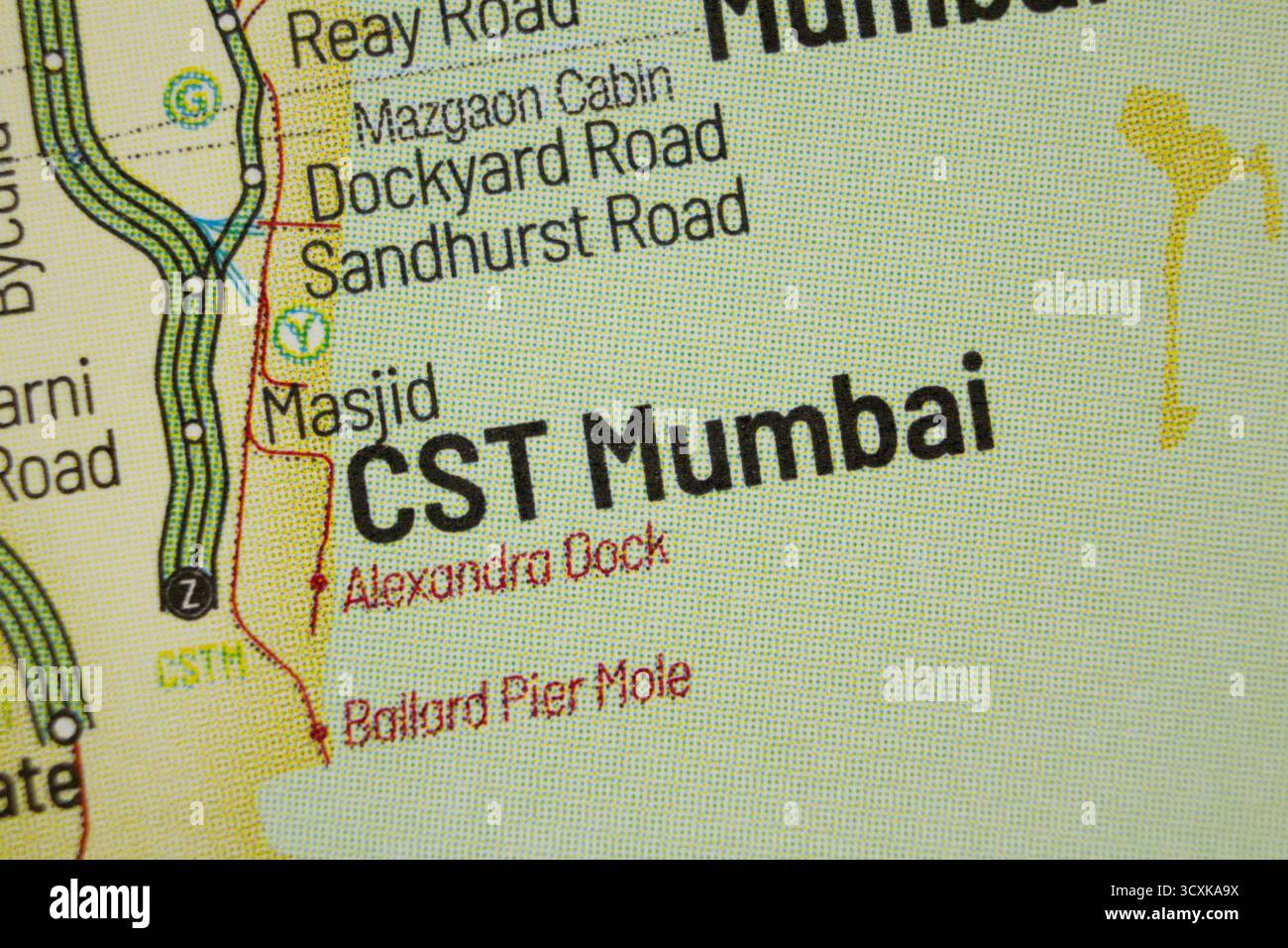 CST Mumbai - India Railways junction schematic transport map train ...