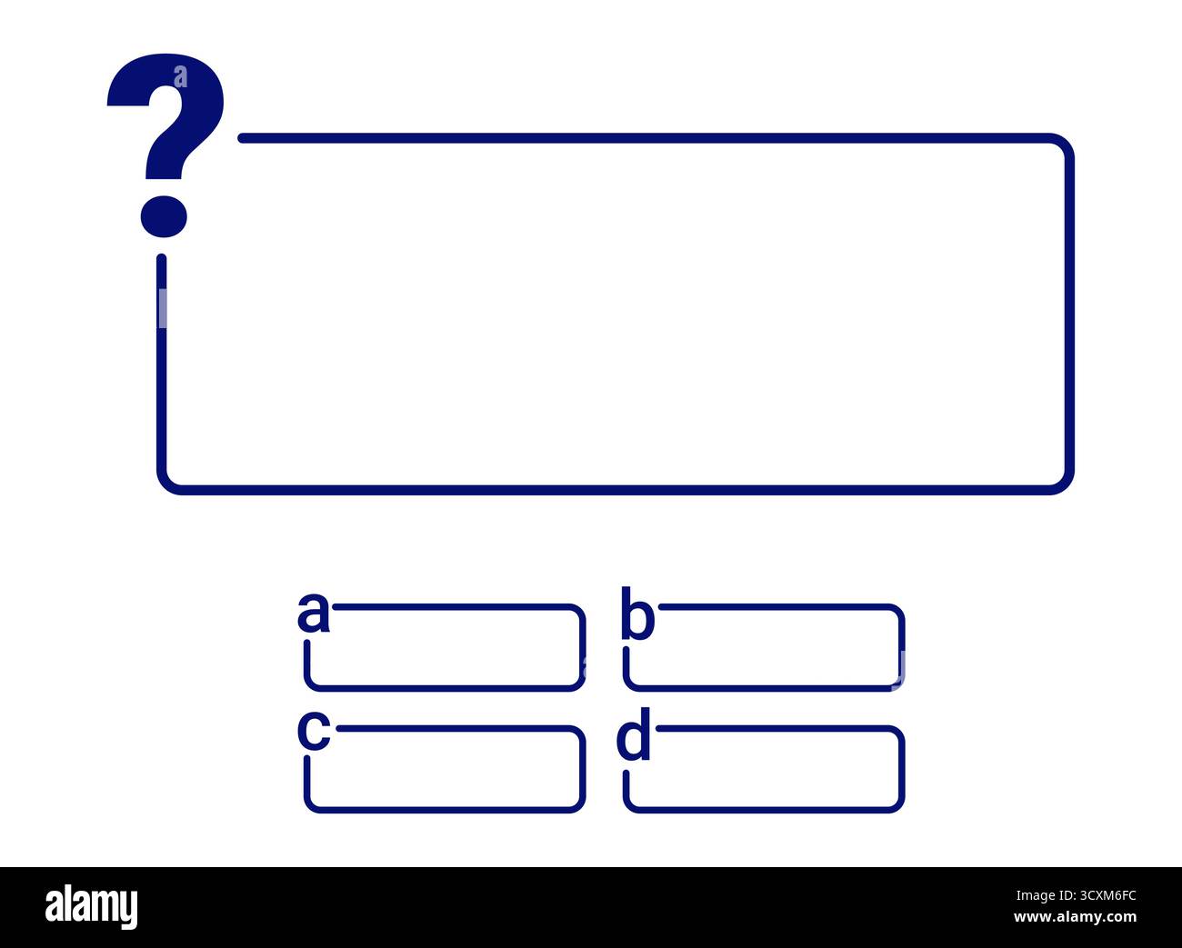 Interactive quiz template design with multiple choice options Stock ...