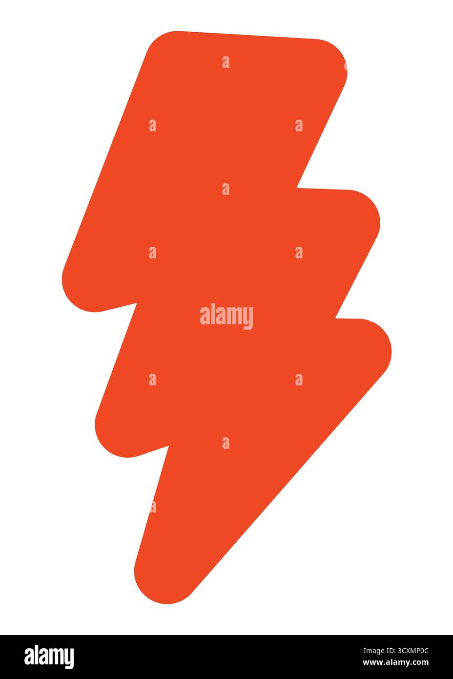 Bold red lightning bolt icon for graphic design inspiration Stock ...