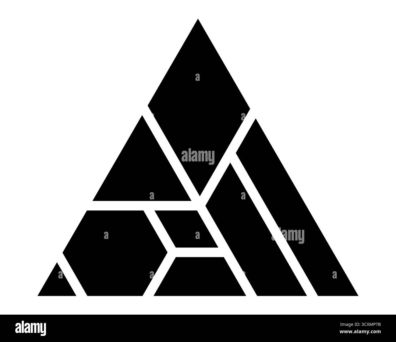 Geometric tangram puzzle design for creative minds Stock Vector