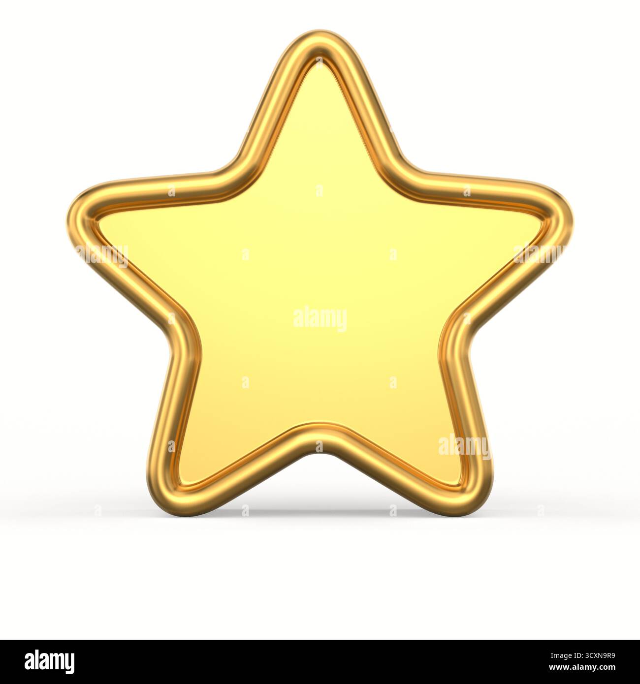 golden star on white background. Isolated 3D illustration Stock Photo ...