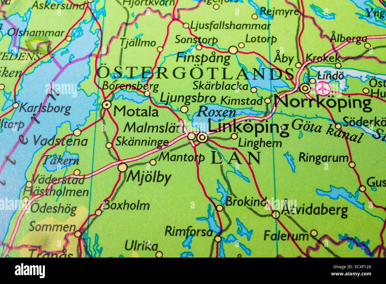 Linköping östergötland county map hi-res stock photography and images ...