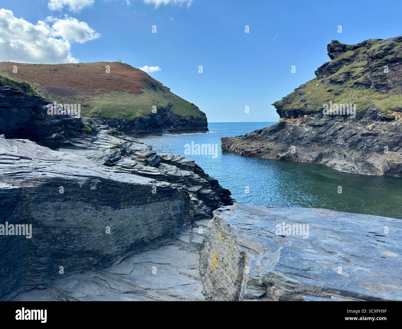 Boscastle Harbour, North Cornwall, South West England, UK - Smartphone Captured Stock Image