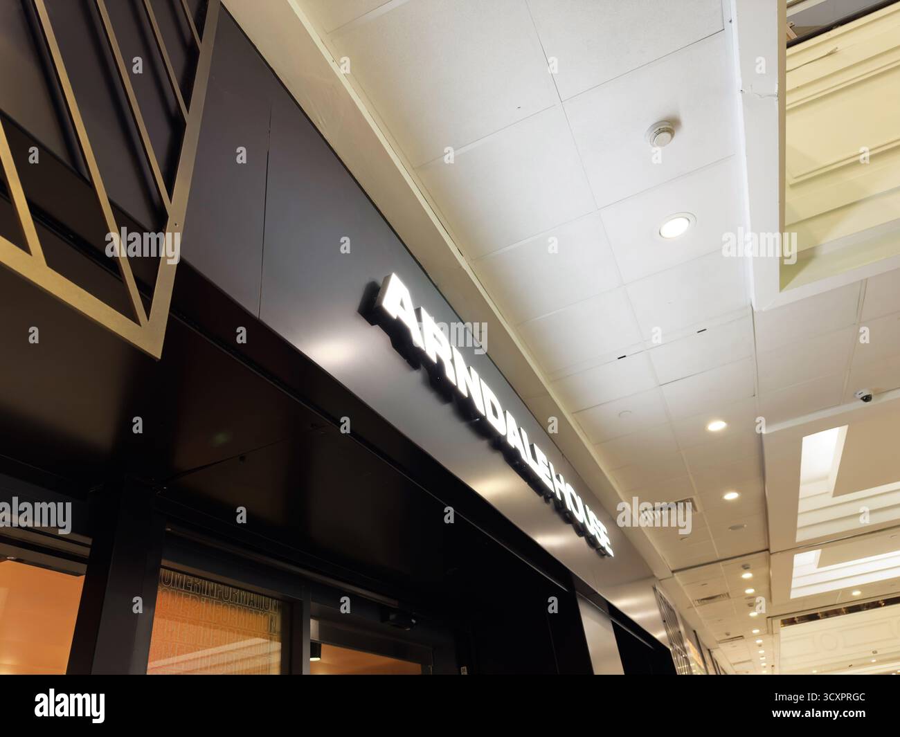 Manchester, UK - September 26, 2025: Modern mall storefront with bold ...