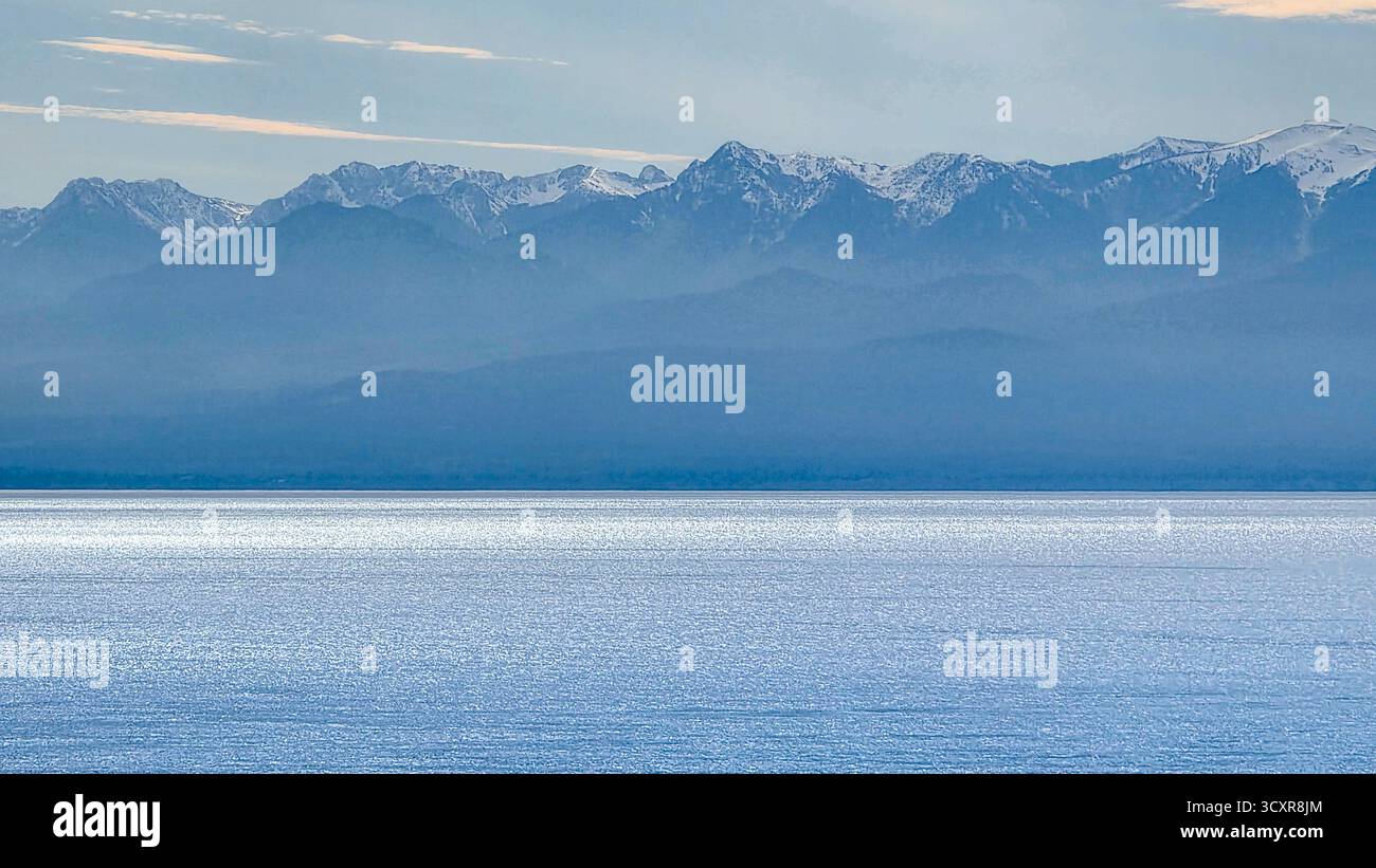 Still Waters and Silent Peaks - Smartphone Captured Stock Image