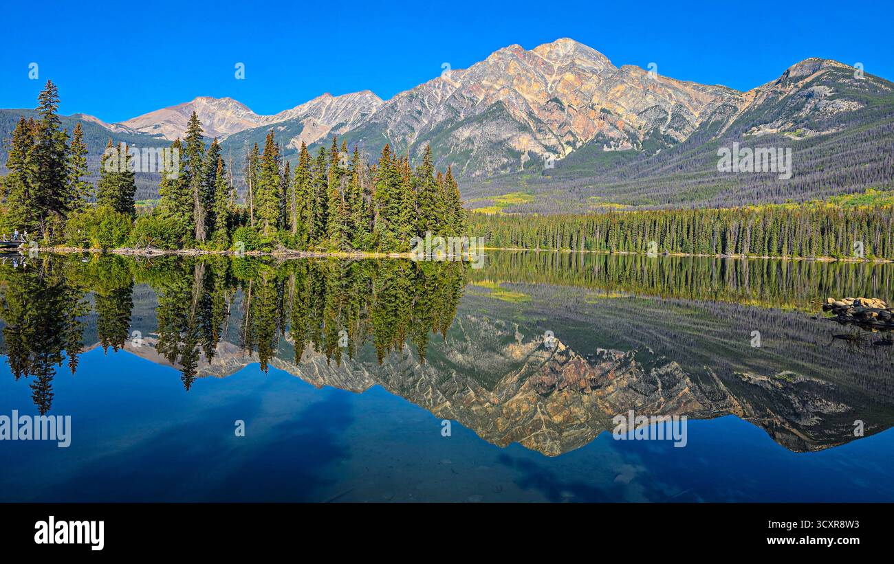 Mirror of the Mountains – Patricia Lake - Smartphone Captured Stock Image