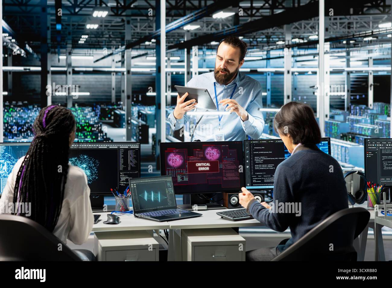 Admins in data center seeing critical error warning, troubleshooting
