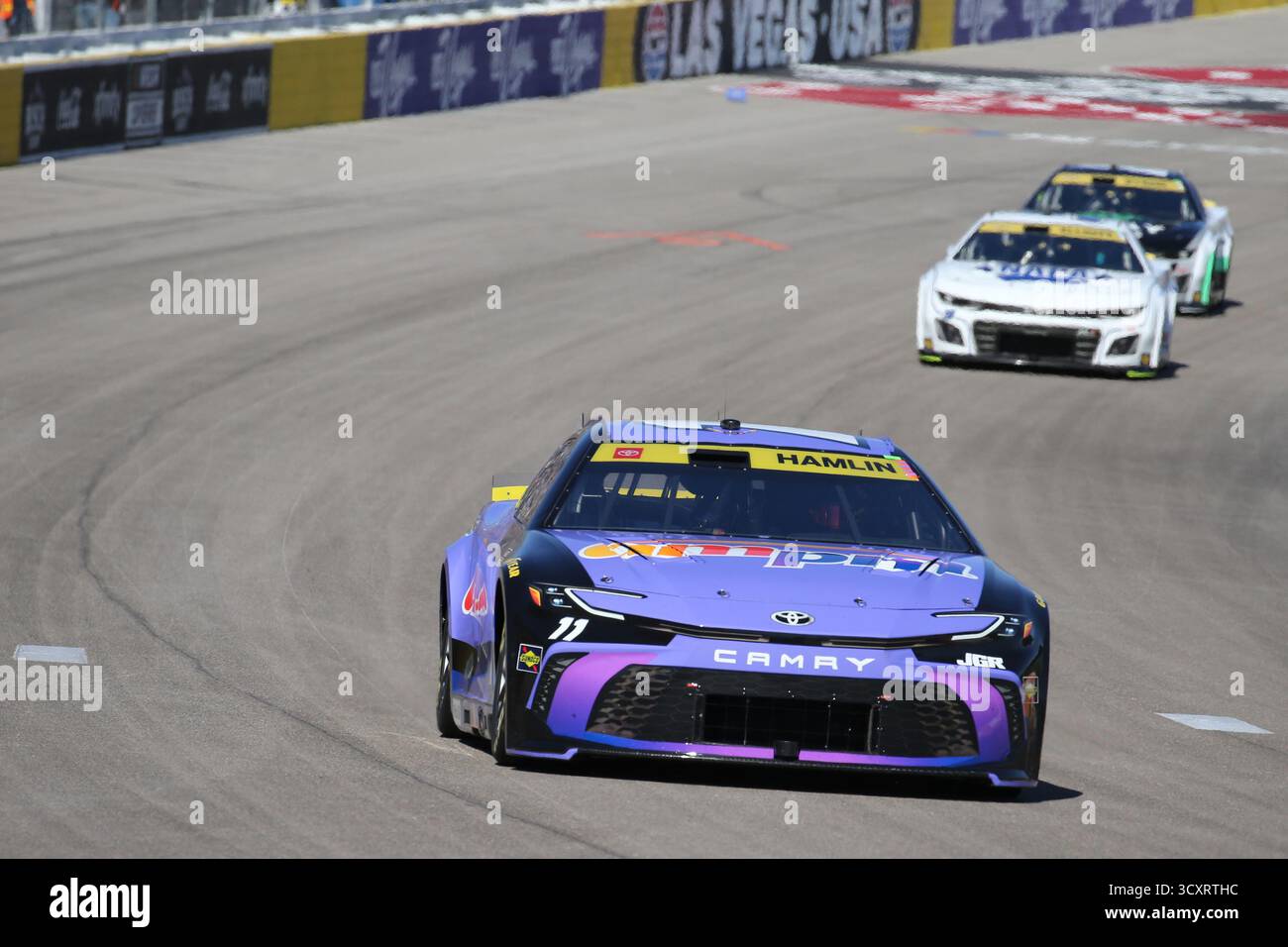 LAS VEGAS, NV - OCTOBER 12: Denny Hamlin (#11 Joe Gibbs Racing ampm ...
