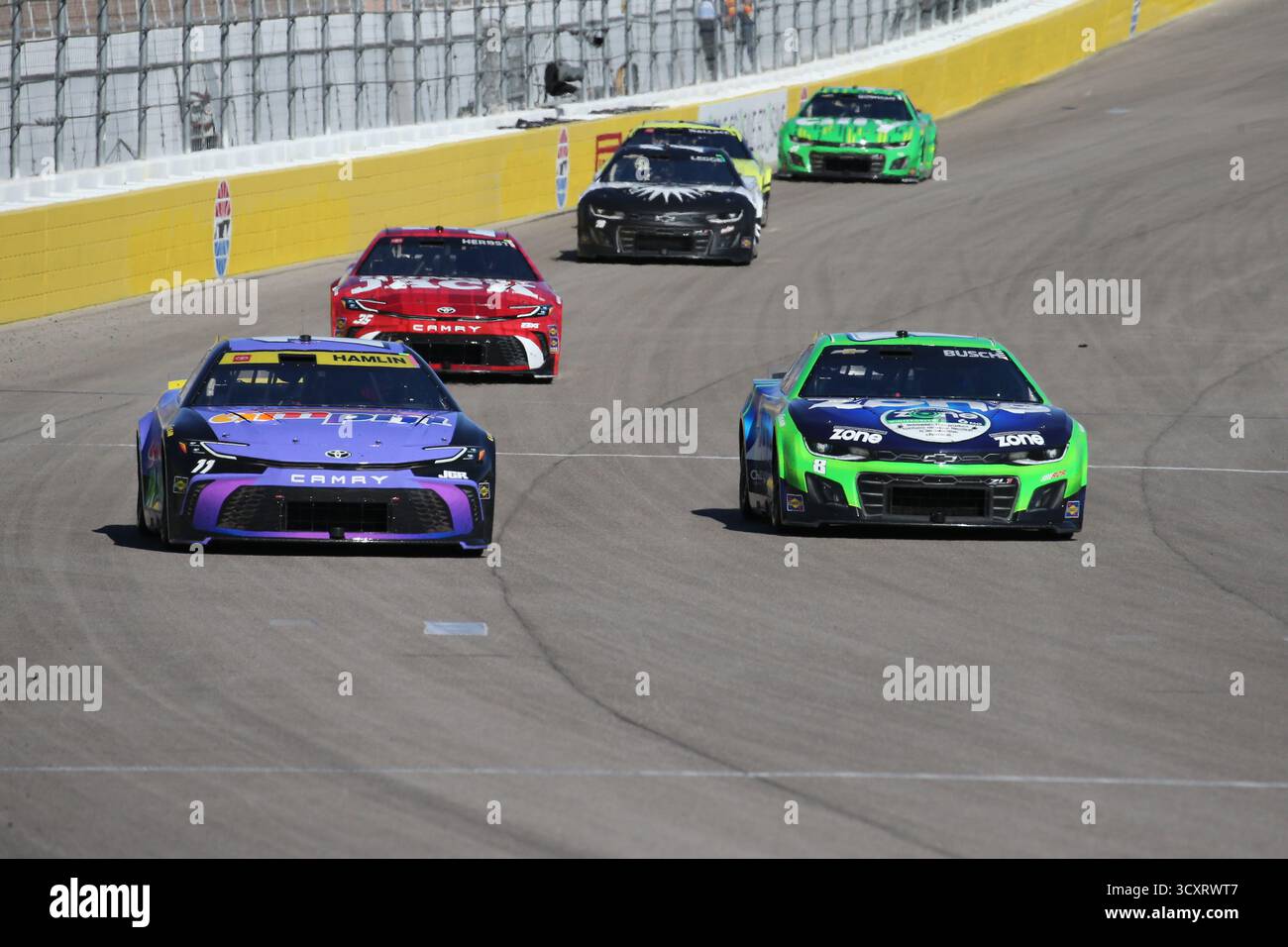 LAS VEGAS, NV - OCTOBER 12: Denny Hamlin (#11 Joe Gibbs Racing ampm ...