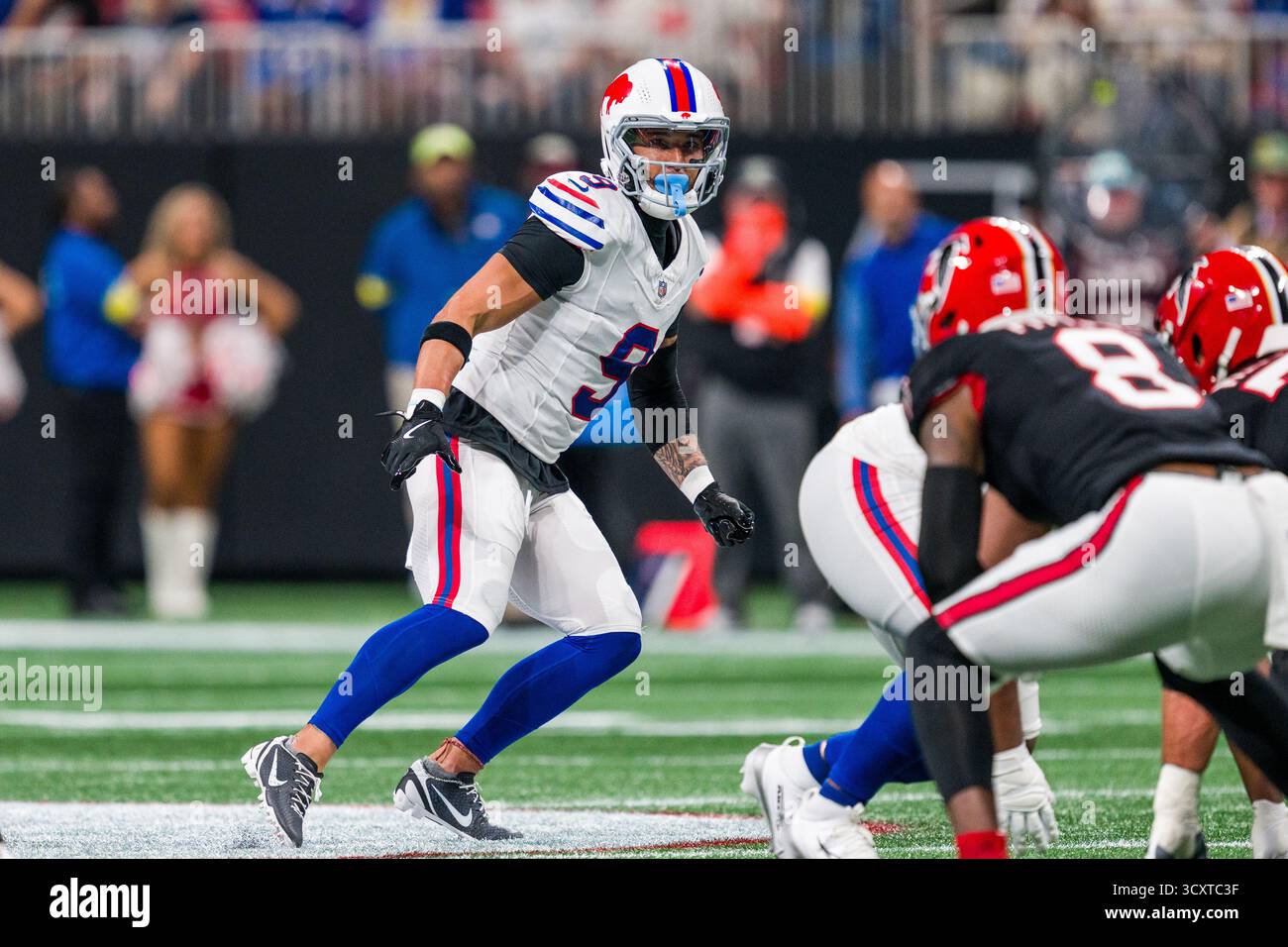 Buffalo Bills safety Taylor Rapp (9) works during the first half of an ...