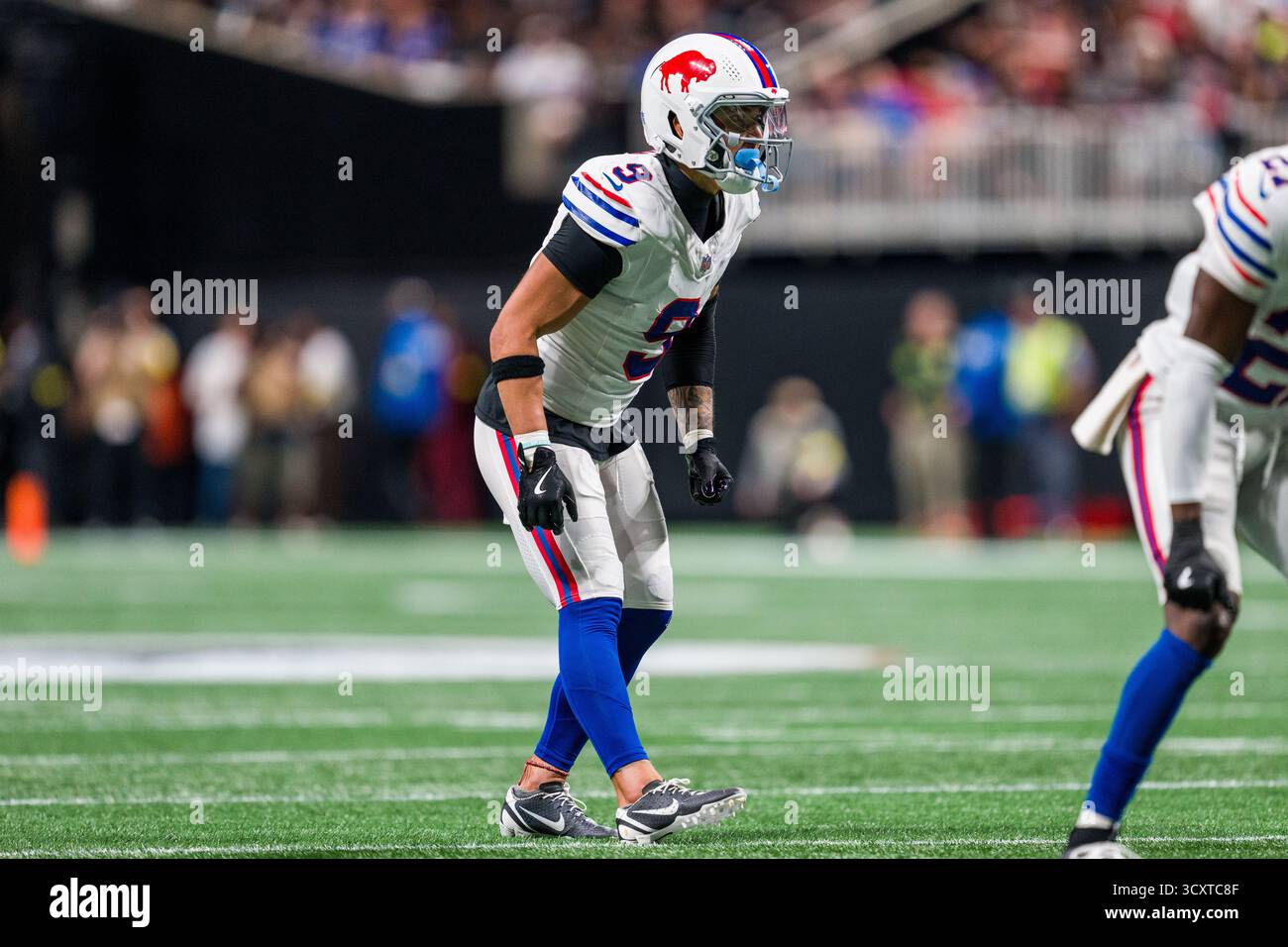 Buffalo Bills safety Taylor Rapp (9) works during the first half of an ...