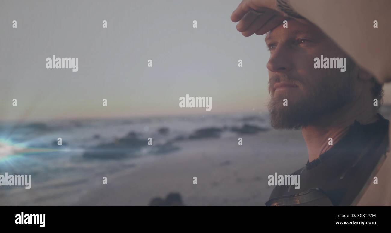 Man shielding eyes hand forearm hi-res stock photography and images - Alamy