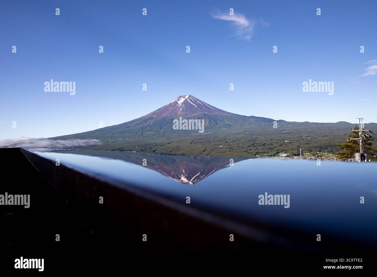 View of Mt Fuji, Kawaguchiko Japan. Shot at sunrise Stock Photo