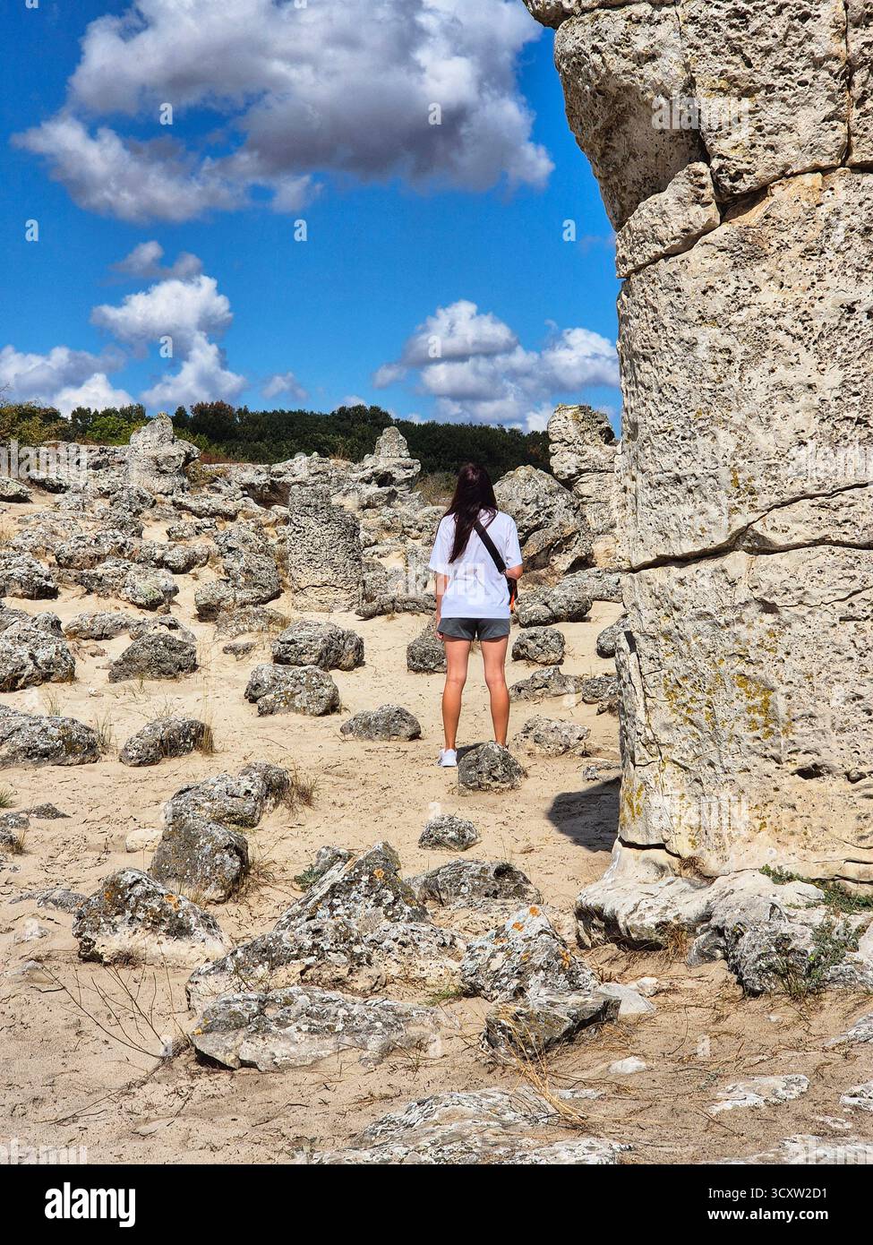 Bulgarian Energetic Place of Power. The stone Forest, a Spiritual place. mystical stone forest  landmar - Smartphone Captured Stock Image