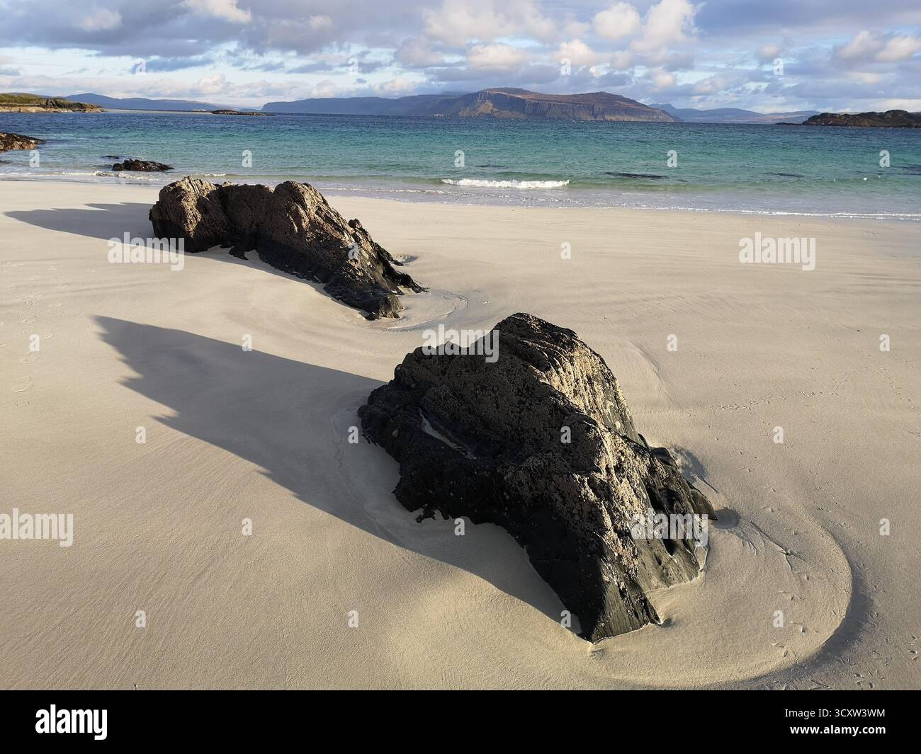 Traigh Ban beach, Isle of Iona, Inner Hebrides—white sand, turquoise sea, and views to Mull and Staffa make this a Scottish coastal gem. - Smartphone Captured Stock Image Traigh Ban beach, Isle of Iona, Inner Hebrides—white sand, turquoise sea, and views to Mull and Staffa make this a Scottish coastal gem. - Smartphone Captured Stock Image