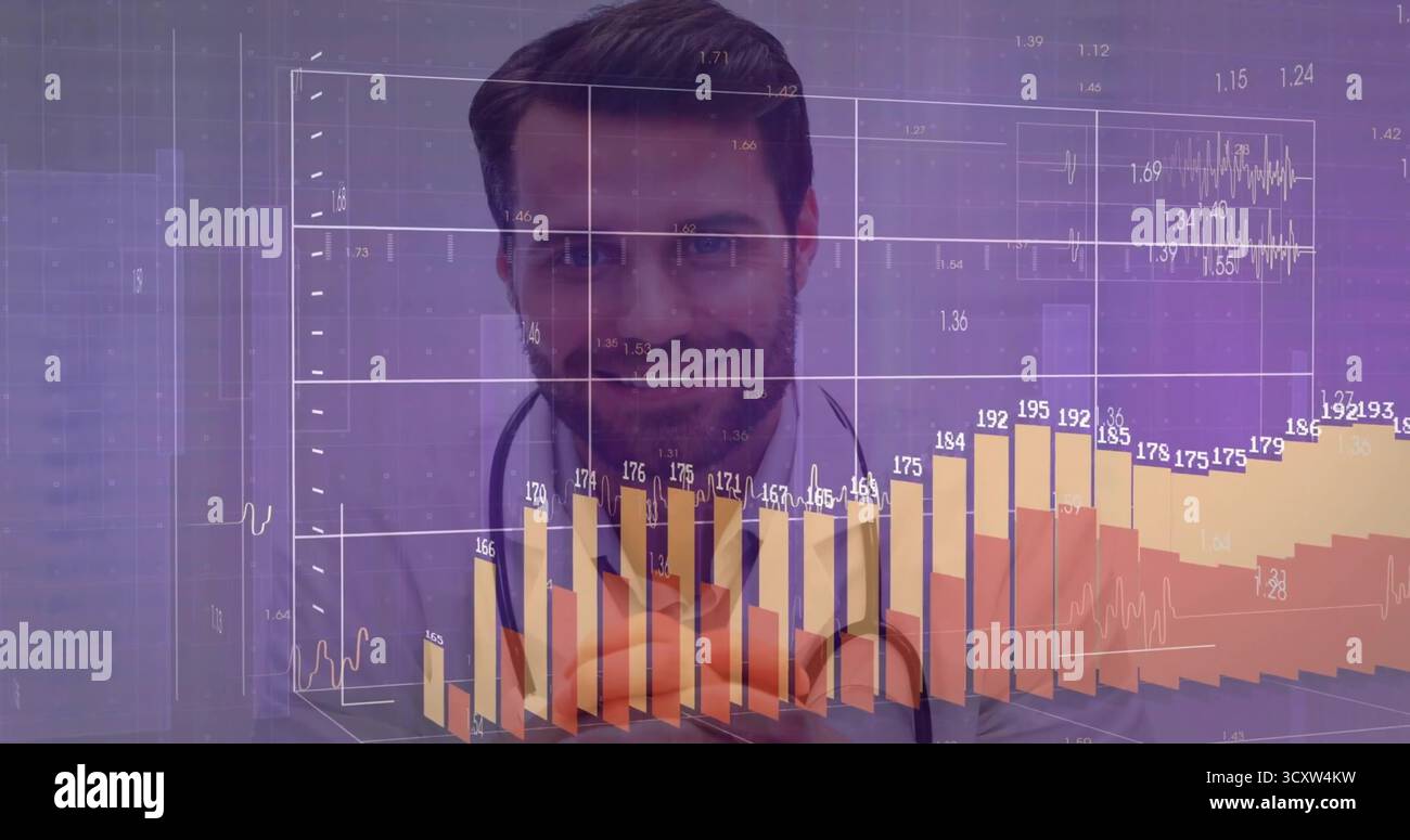 Analyzing charts doctor wearing hi-res stock photography and images - Alamy