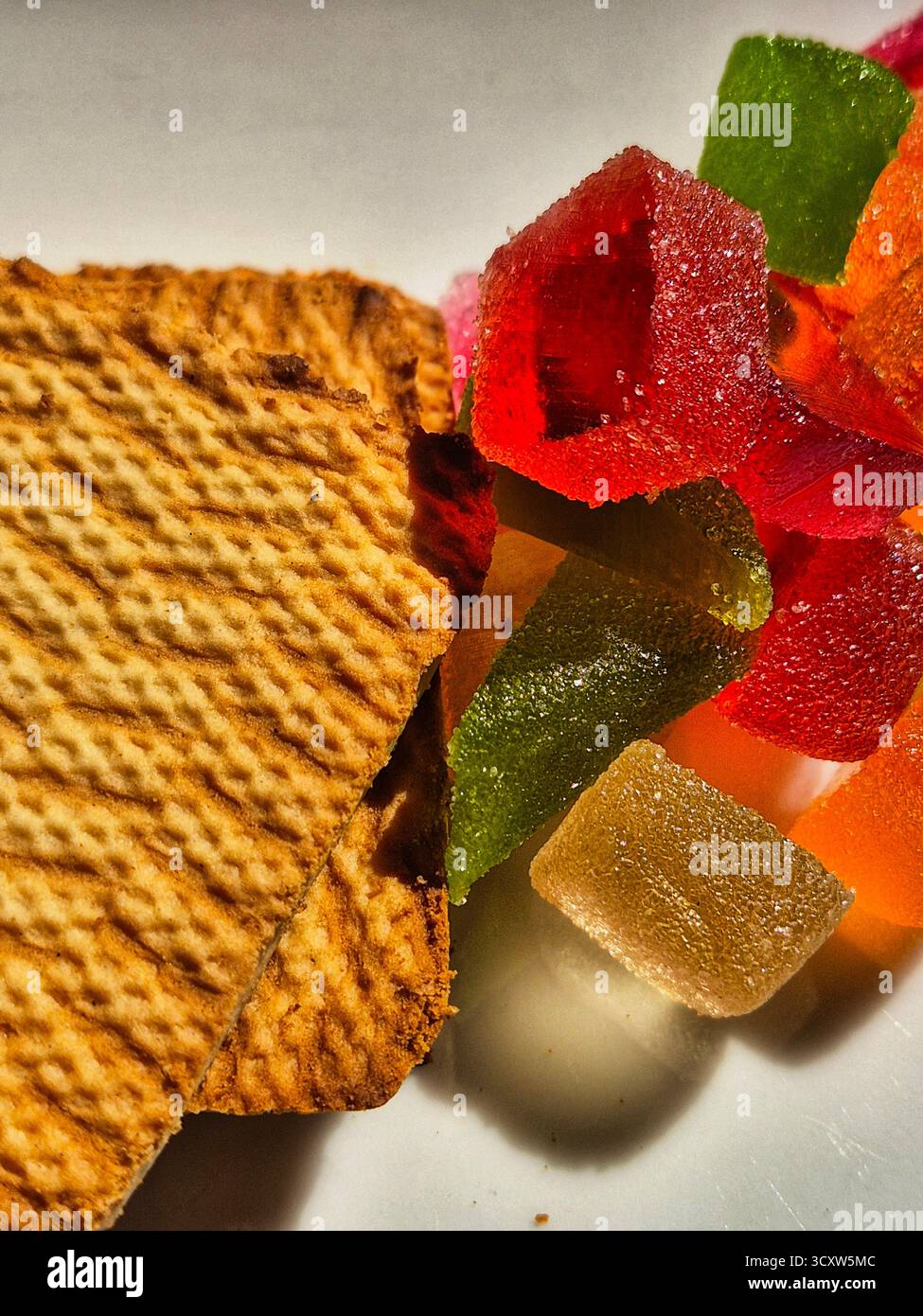 close up of cookies and colorful candies - Smartphone Captured Stock Image