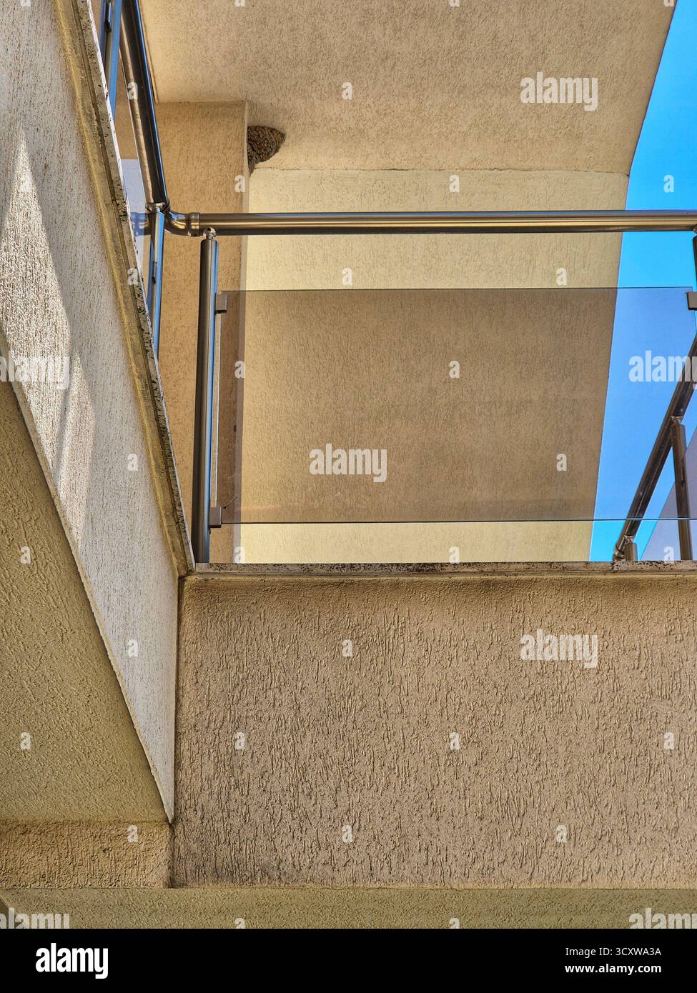 Swallow's nest in a residential building - Smartphone Captured Stock Image