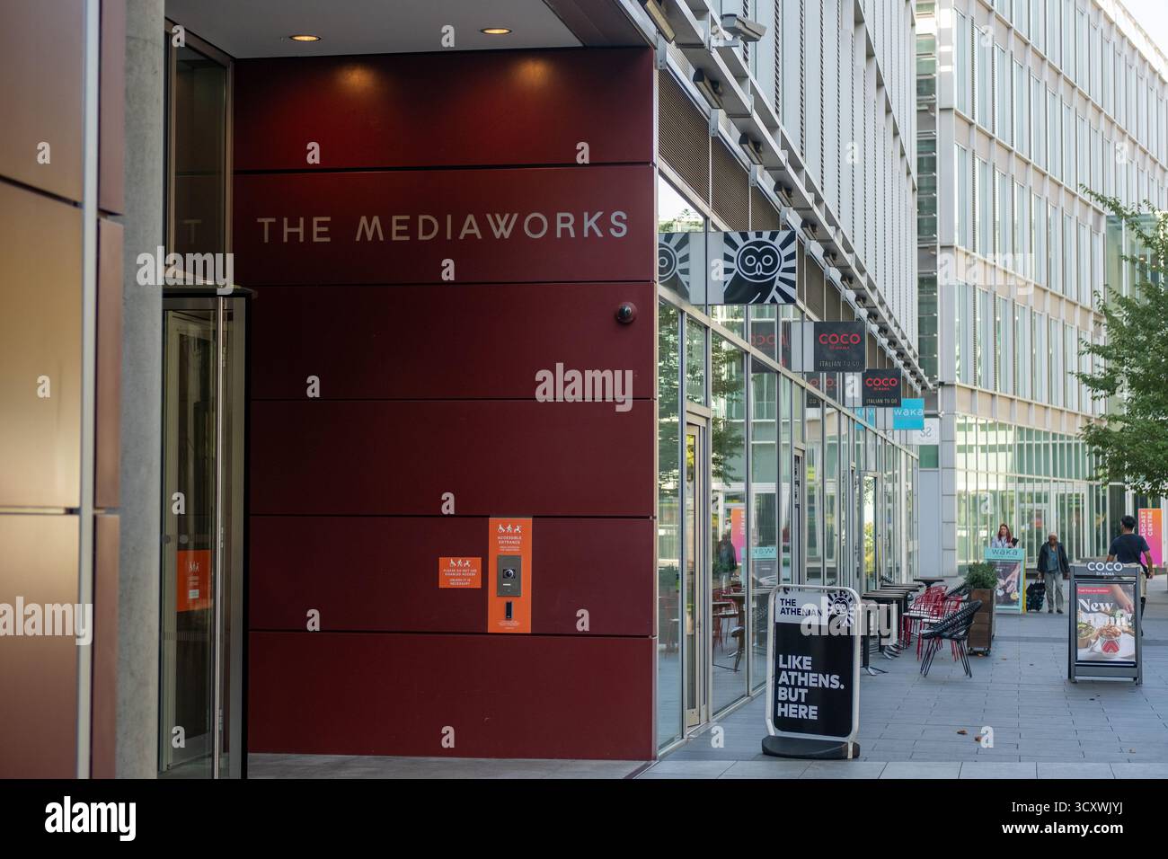 LONDON- SEPTEMBER 30, 2025: The MediaWorks, an office building formerly ...